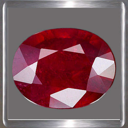 Natural Ruby Pinkish Red 3.38ct Oval Cut