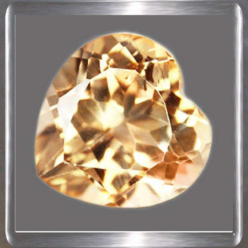 Natural Topaz Light Copper Brown 4.37ct Heart Cut