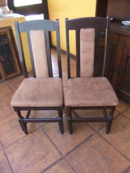 Two Identical High Back Chairs.