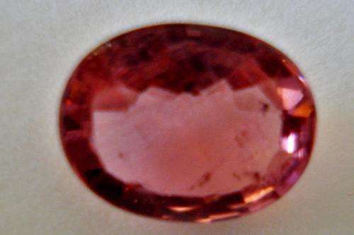 LOVELY PINK OVAL TOURMALINE CHECKERBOARD 2.16CT