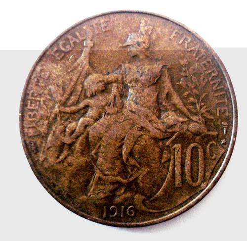 FRENCH 1916   10 CENTIMES