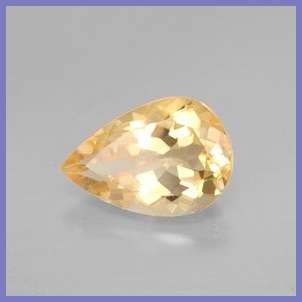 STUNNING  PEAR SHAPED GOLDEN IMPERIAL GARNET .735CT