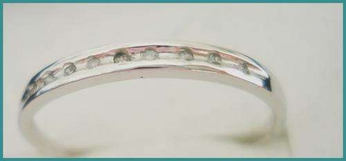 DAINTY 10ct GOLD STACKER RING WITH DIAMONDS