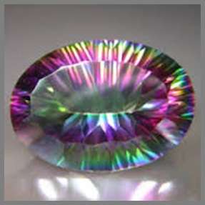 MESMERISING MYSTIC QUARTZ   13.07 CT  OVAL SHAPE