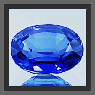 STUNNING  OVAL DEEP BLUE SAPPHIRE   4.55CT