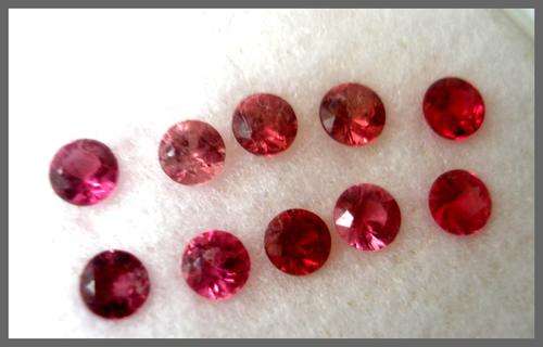 BEAUTIFUL SET OF NATURAL RED SAPPHIRES  -TANZANIA 1.56CT