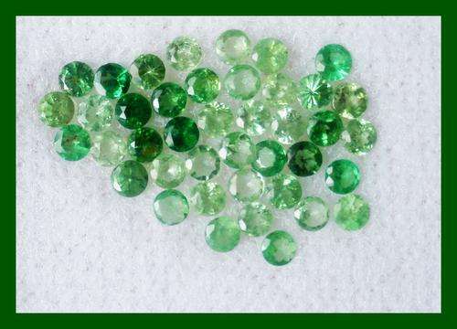 EXQUISITE EMERALD GREEN TSAVORITE ROUNDS   1.92 CT