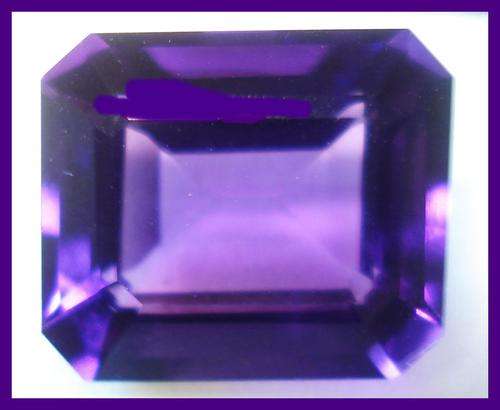 BEAUTIFUL DEEP PURPLE AMETHYST    6.88 CT  OCTAGON
