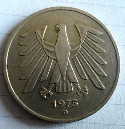 GERMANY  1975   5  DEUTCHE MARK