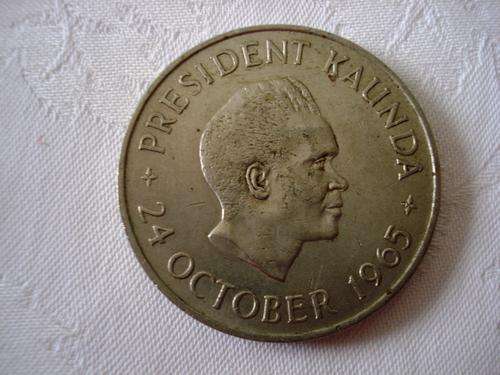 1965 Zambian 5/-  1st anniversary of Independence