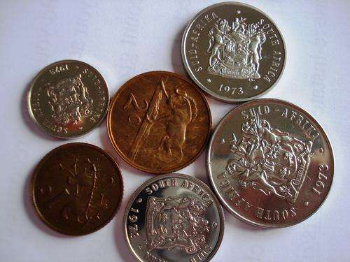 1973 set proof South African coins 1c - 50c