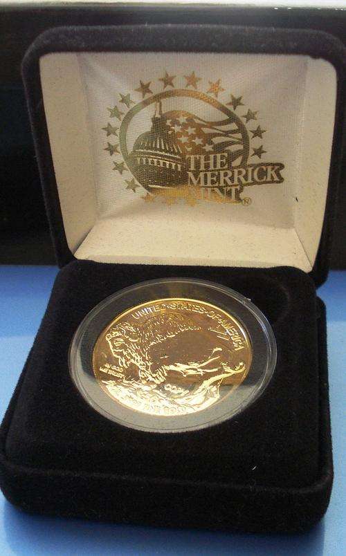 The Golden American Buffalo - privately minted non monetary adaptation