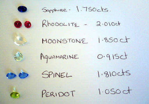 Gem collection, 6 different types of gorgeous gemstones.   Perfect as a Christmas gift..