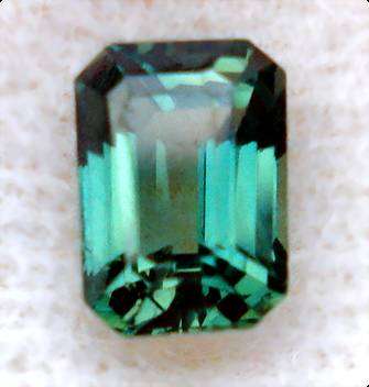 AAA+ Indicolite Gren Ceylon Sapphire,  Emerald Cut ..   1.1400cts!   Vs1 clarity!