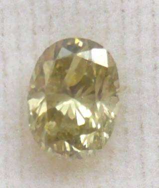 NATURAL NAMIBIAN DIAMOND  0.250ct /   GREEN-YELLOW  /  VS1 / 4.4 X 3.3 mm