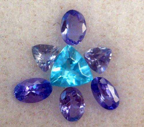 1.430CT TANZANITE AND APATITE COMBO.  GREAT QUALITY.
