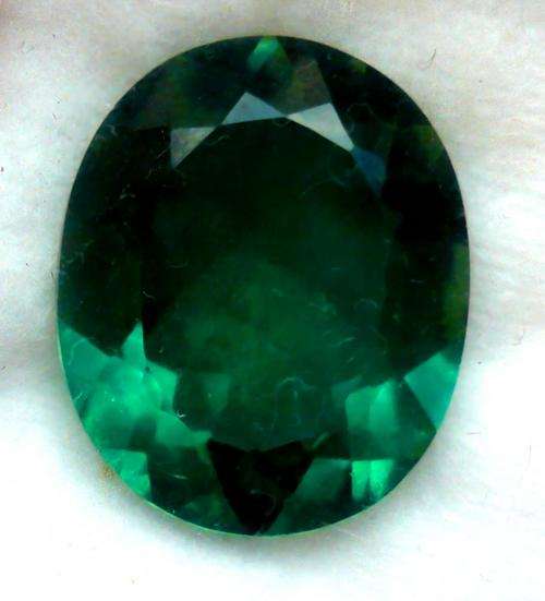 14.500CT RICH GREEN BRAZILIAN AMETHYST.  OVAL CUT.
