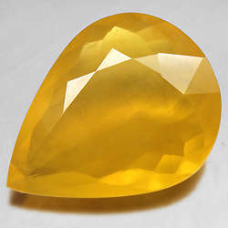 22.930CTS YELLOW MEXICAN OPAL!  STUNNING PEAR CUT...  HIGH VALUE ITEM!