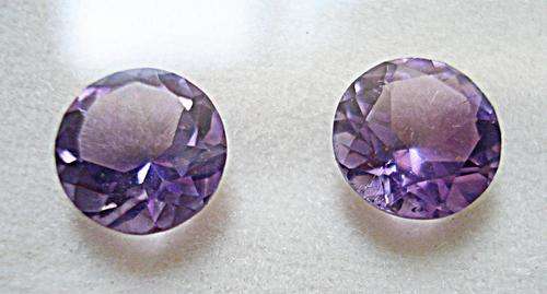 STUNNING  ROUND SHAPED PAIR  AMETHYSTS    1.91CT