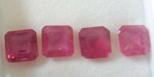 4  OCT.  DARK PINK RUBIES    3.13CT