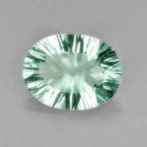 NATURAL FLUORITES  2.68 CTS /  BLUE GREEN OVAL CUT