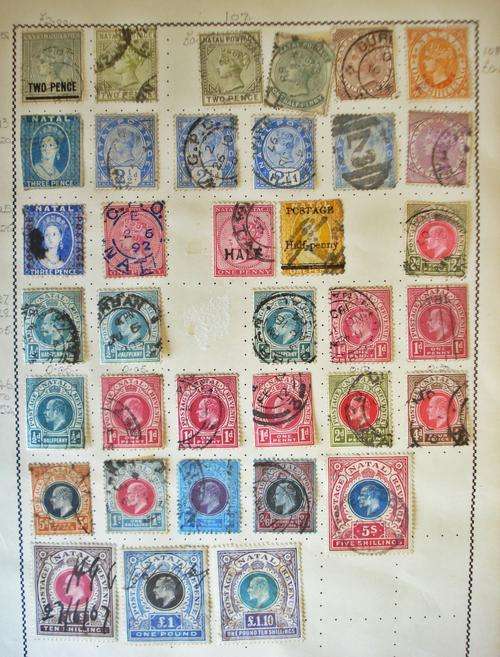 NATAL  : SELECTION OF EARLY NATAL PLUS  5 NATAL REVENUE STAMPS