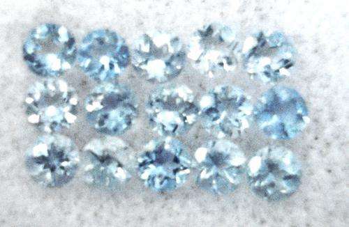 15 BEAUTIFUL LIGHT BLUE AQUAMARINES  1.58CT