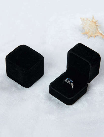 CLEARANCE SALE!!! 50% OFF Black Square Shaped Ring Storage Box