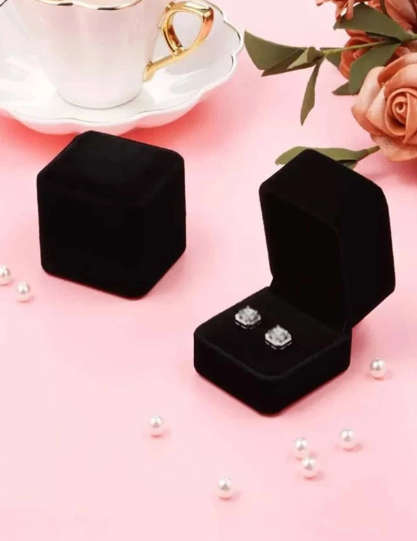 CLEARANCE SALE!!! 50% OFF Black Square Shaped Ring Storage Box