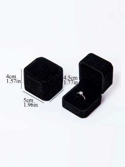 CLEARANCE SALE!!! 50% OFF Black Square Shaped Ring Storage Box