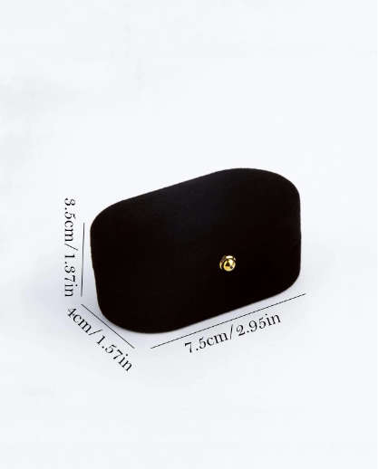 Black Oval Shaped Ring Storage Box