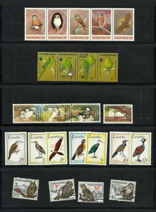 Birds on Stamps Collection