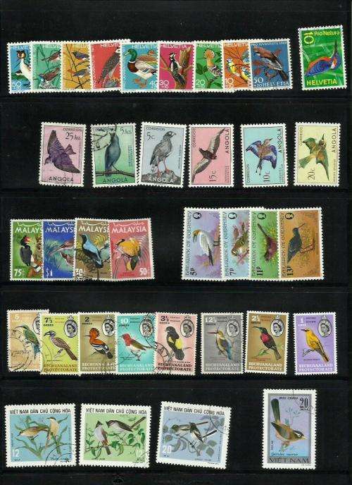 Birds on Stamps Collection