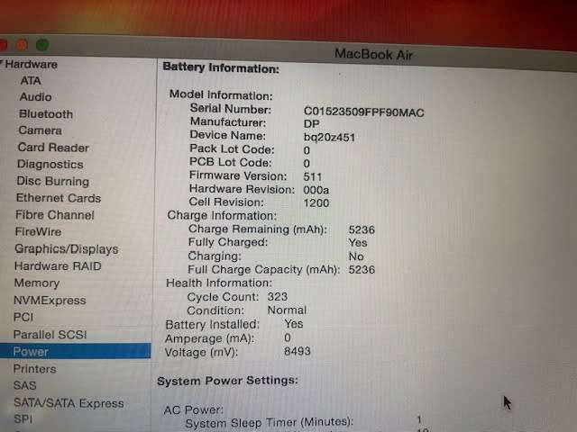 Apple MacBook Air 13` A1466 Intel i5 5250U 1.60GHZ 13` 256Gb