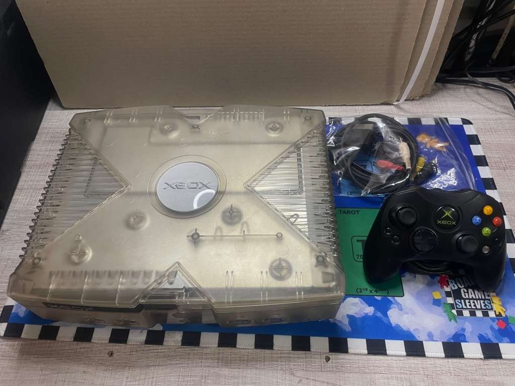Xbox OG Crystal Console - Chipped -  500GB HDD - Working perfect
