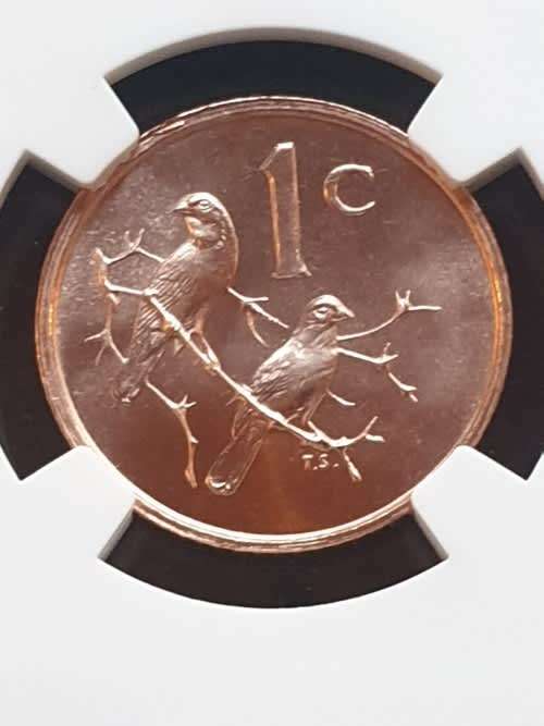 1965 SOUTH AFRICA PROOF 1c -ENGLISH- NGC GRADED PF67RD **SCARCE GRADE WITH ONLY 2 HIGHER IN RD