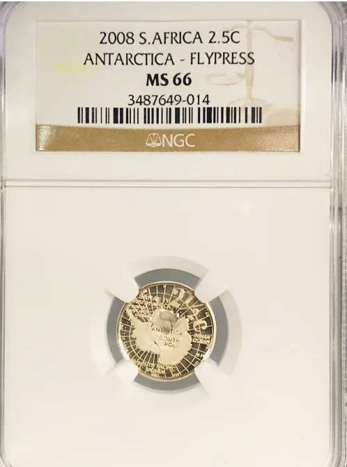 HOT - 2008 SILVER 2.5C ANTARCTICA - FLYPRESS MS66