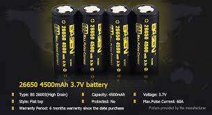 Basen 26650 4500 mAh Battery