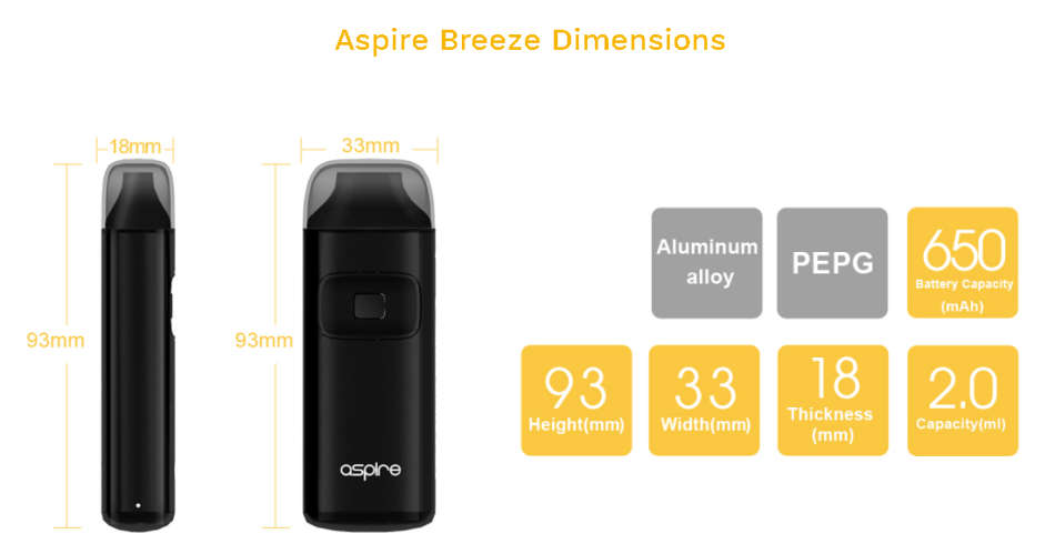 Aspire Breeze (Blue) *CRAZY SALE* Stealth Vape Compact