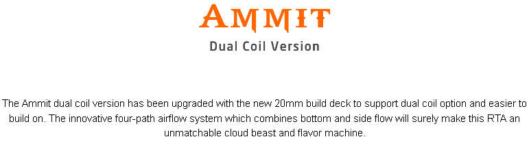 Geekvape Ammit Dual Coil Version RTA (Black)  Vape - Black Friday Sale