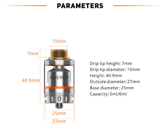 Geekvape Ammit Dual Coil Version RTA (Black)  Vape - Black Friday Sale