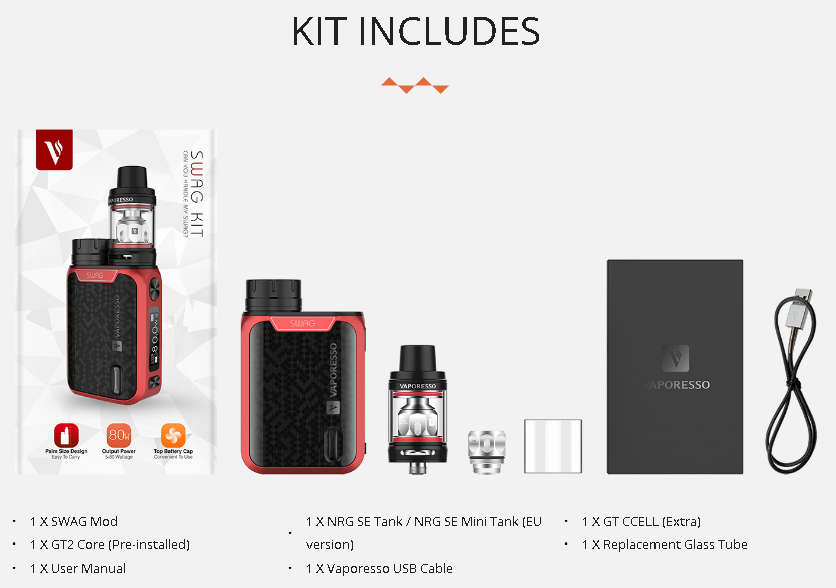 Vaporesso Swag Kit (Black) Vape - Black Friday Sale