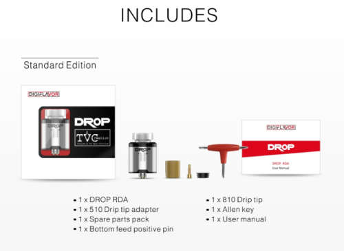 Drop RDA (Black) *Hot Sale* Voted Best RDA 2017 Vape Tank