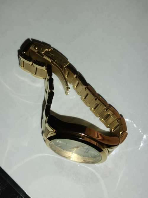 Gold plated watch water proof /30m