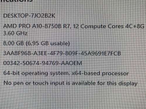 HP EliteDesk 705 G2 AMD A10 Desktop PC