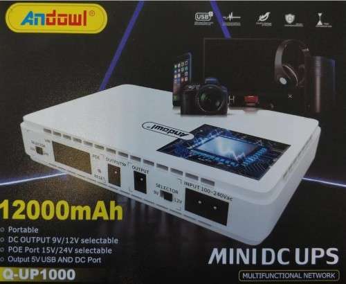 Andowl 1200mAh Mini DC UPS