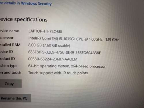 Microsoft Surface Laptop Go (10th Gen i5/8GB RAM/256GB SSD)