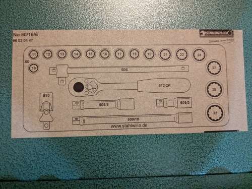 Stahlwille 1/2 inch drive set  Code 96030447