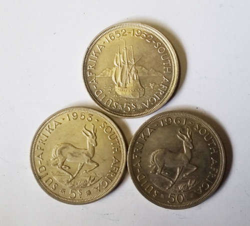 3 x Crowns (5 shillings) - 1952, 1953 and 1961