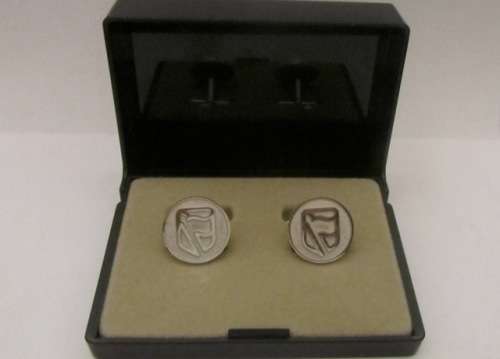 Pair Mens Silver-Plated Cufflinks : Standard Bank